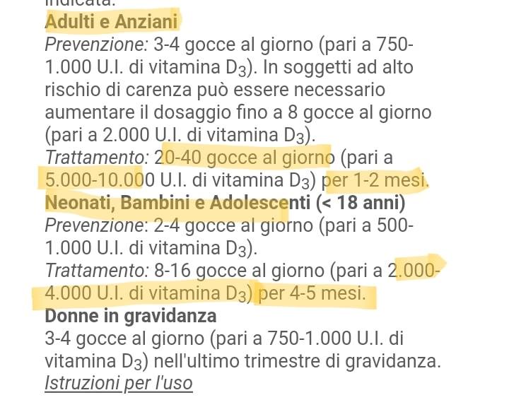 Carenza di Vitamina D. Quale dose, e con che frequenza di somministrazione?