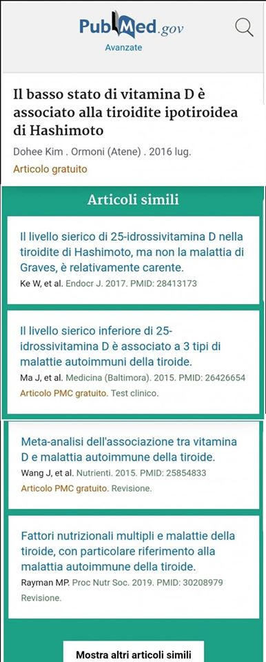 Vitamina D e Tiroidite di Hashimoto