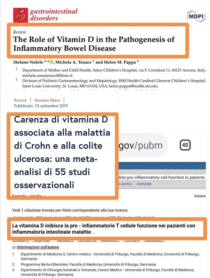 Rcu, Crohn e l'importanza della assunzione giornaliera di vitamina D